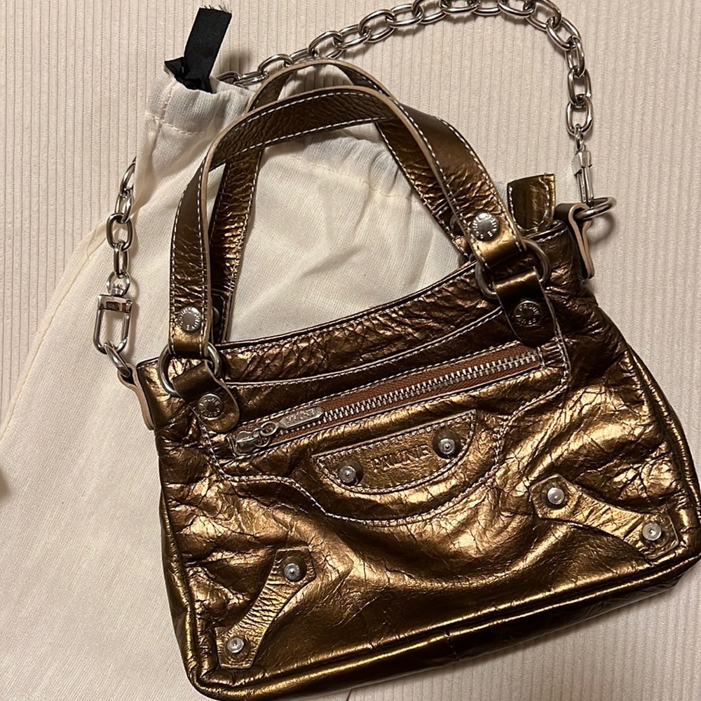 Leather evening mini bag